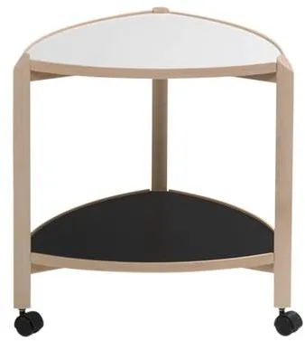 Thomsen Furniture Visit Beistelltisch auf Rollen - Eiche/Melamin - Natur Eiche - 55x50x50 cm