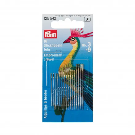 Prym Sticknadeln Stahl Silber 0,60x35mm Gr. 9 - 16 Stk