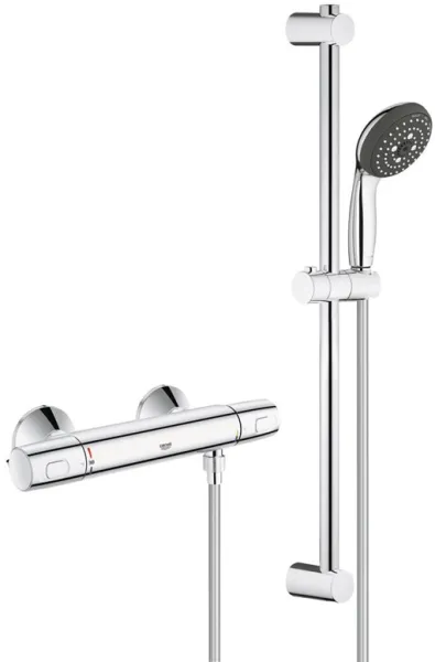 Grohe Precision Trend - Duschset mit Thermostatarmatur, Chrom