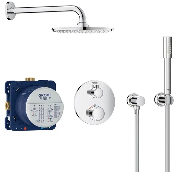 Grohe Grohtherm Duschset Rainshower Cosmopolitan 210, Chrom
