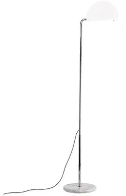 DCWéditions Mezzaluna Stehlampe Chrom/Weiß