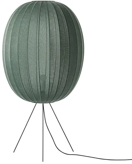 Made By Hand Knit-Wit Hohe Ovale Stehleuchte Medium Ø65 Tweed Green