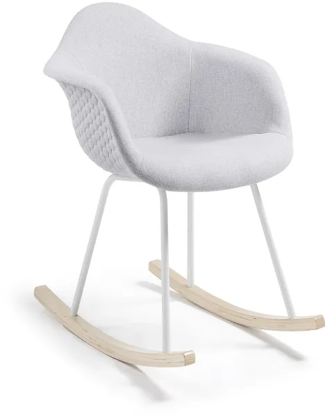 Kevya, Schaukelstuhl, grau/natur, Stoff