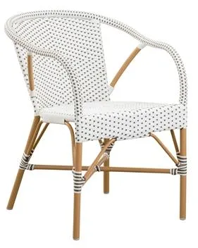 Sika-Design Madeleine Exterior Caféstuhl Weiß/Almond