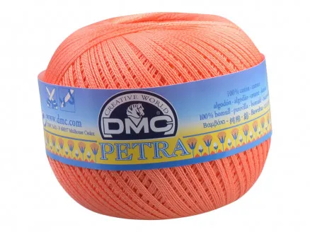 DMC Petra Nr. 8 Häkelgarn Unicolor 5608 Koralle