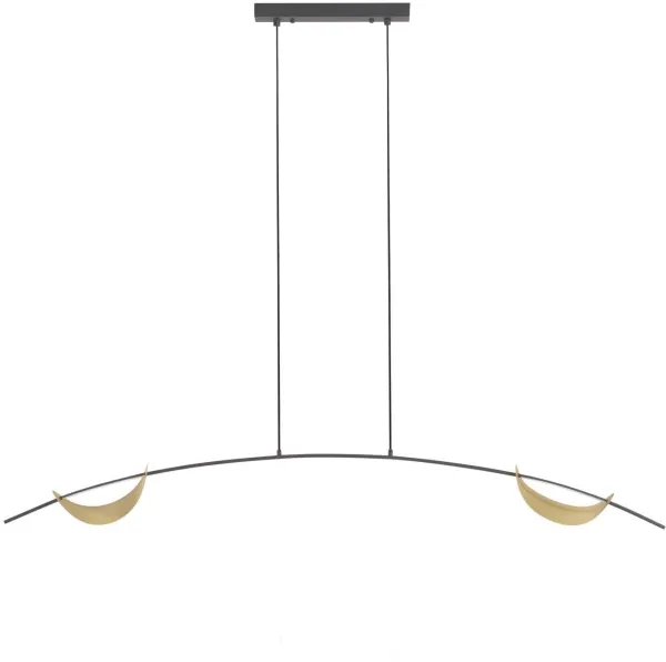 Anatolia, Hängelampe, Gold/Schwarz, H140x15x150 cm