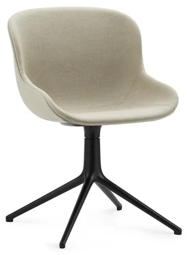 Normann Copenhagen Hyg Drehstuhl Gepolstert Schwarzes Aluminium/Main Line Flax MLF20