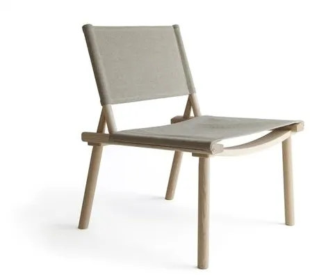 Nikari December Sessel Geölte Esche/Leinenleinwand