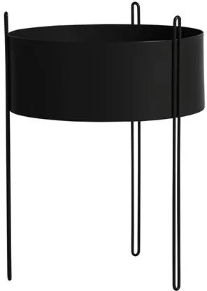 Woud Pidestall Zimmerpflanze Groß Schwarz