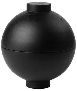 Kristina Dam Studio Wooden Sphere Schale Schwarze Eiche XL
