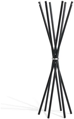 Møbel Copenhagen Coat Kleiderständer Schwarz lackierte Esche/Poliertes Aluminium